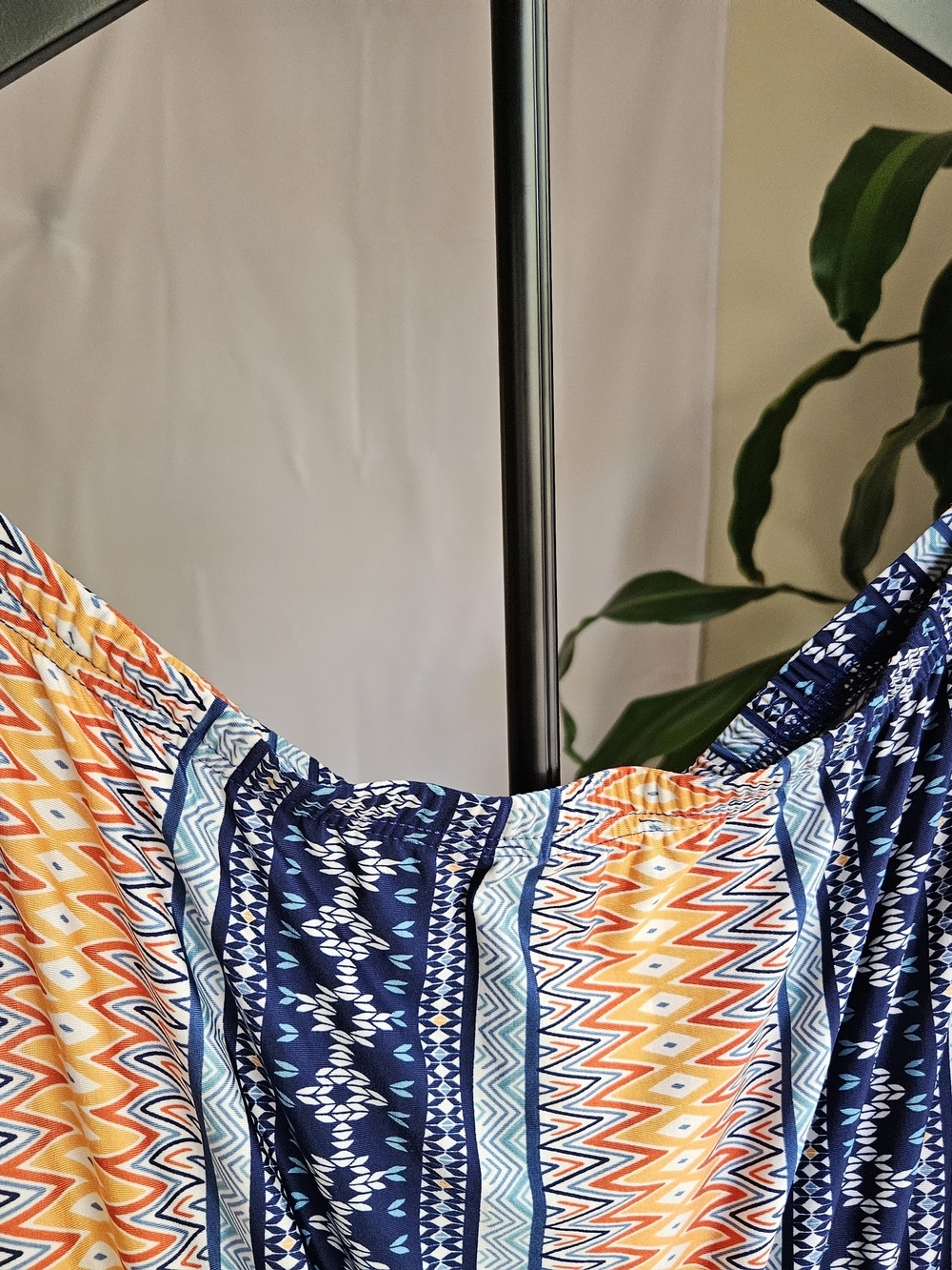 ANEL Woman’s Fashion Geometric Tribal Print Strapless Maxi Dress - Size L - Picture 9 of 15